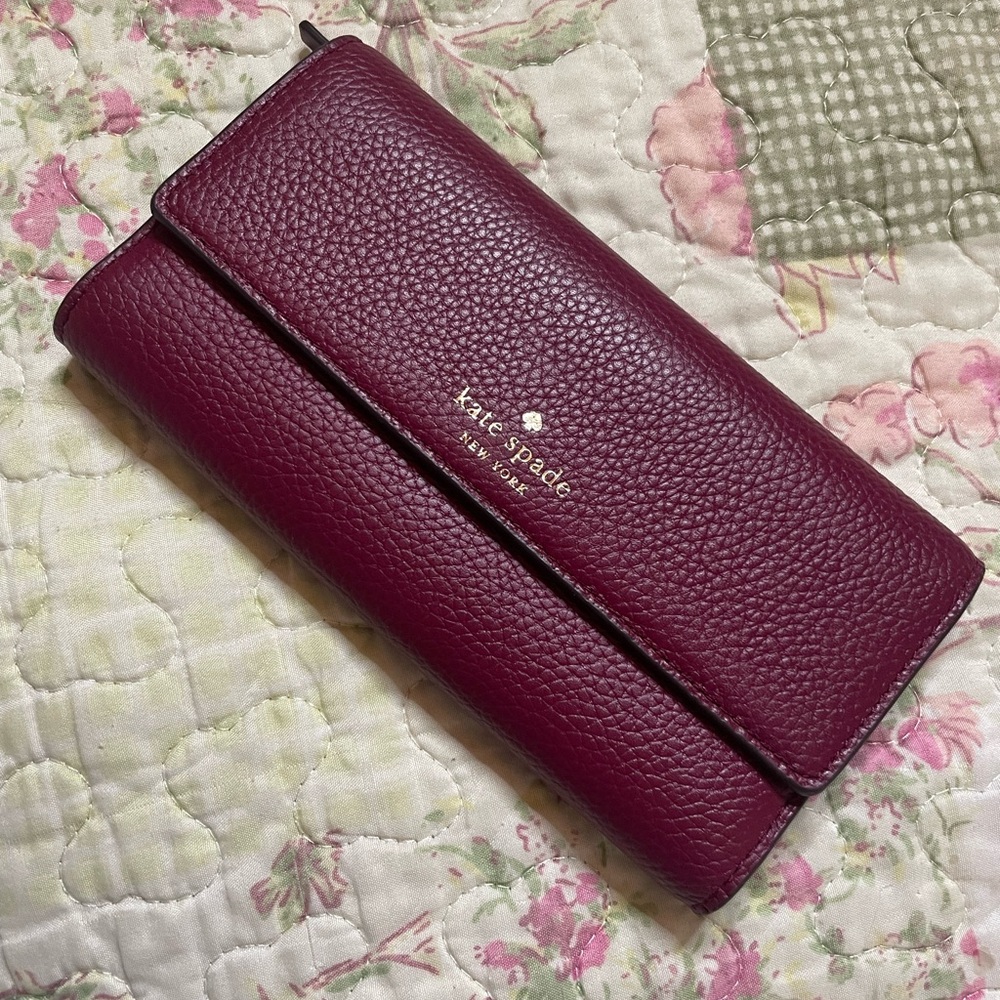 Kate Spade Burgundy Leather Wallet